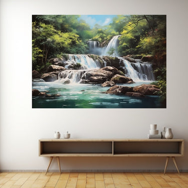 Painting of Waterfalls in Acrylic